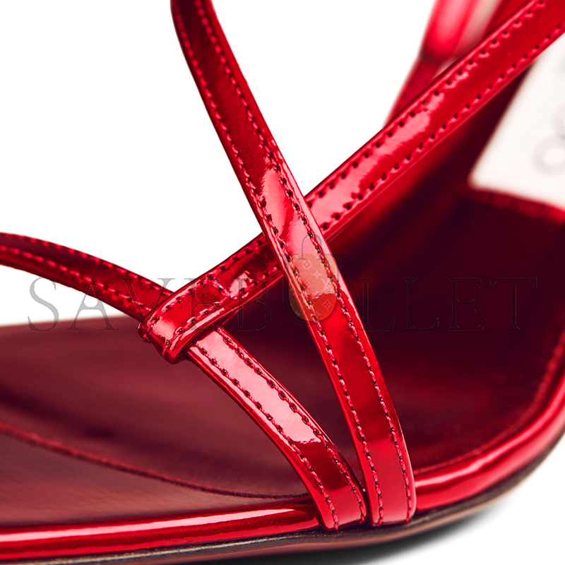 JIMMY CHOO ETANA 80 RUBY RED LEATHER SANDALS ETANA80GXH